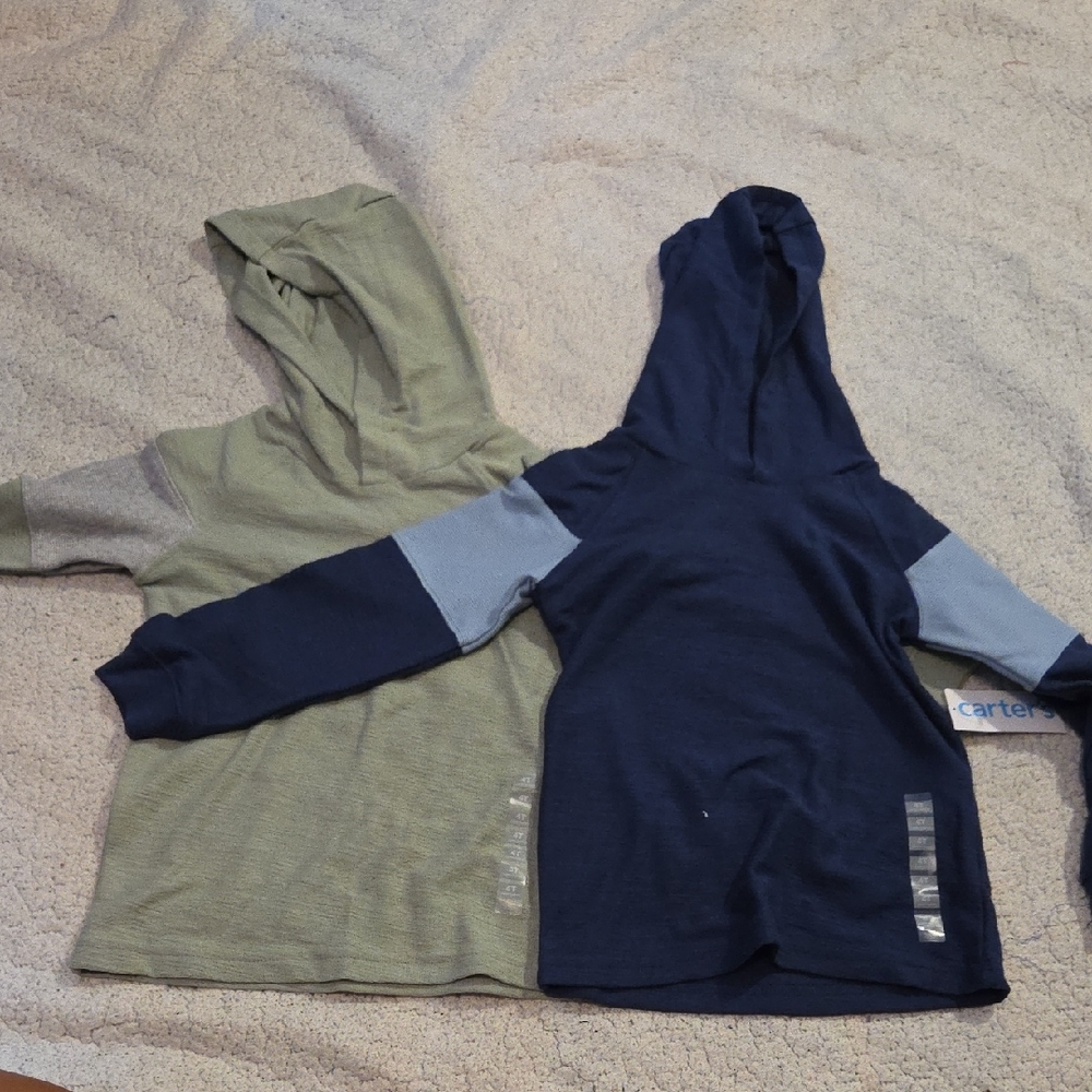 Carter's Kids' Blue and Green Hoodies